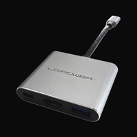 USB LC Power LC-HUB-C-MULTI-4-V2 USB Type C HUB 1xUSB3.0 ,1x Type C-chargi