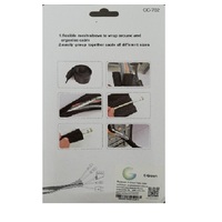 E-Green Fleksibilna traka za grupisanje i zastitu kablova sa cickom 1.5m crni CC-702 