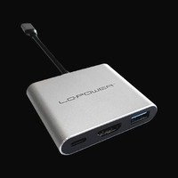 USB LC Power LC-HUB-C-MULTI-4-V2 USB Type C HUB 1xUSB3.0 ,1x Type C-chargi