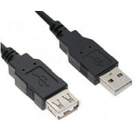 Kabl E-Green 2.0 USB A - USB A M/F 1.8m Produzni Crni