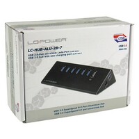 USB LC Power LC-HUB-ALU-2B-7 HUB 6+1port USB3.0 Aluminium