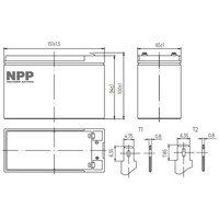 UPS Battery NPP NP12V-9Ah-T1 AGM BATTERY