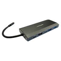 USB LC Power LC-HUB-C-MULTI-7-M2 USB External Type C HUB/M.2 Encloser 2xUSB-A /1XUSB-C-PD /1xHDMI Antracit
