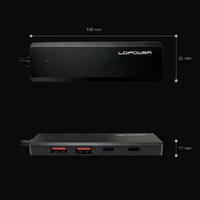 USB LC Power LC-HUB-U3-4-C HUB 4port USB3.2 Gen2x1 Type-c Black