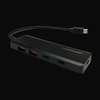 USB LC Power LC-HUB-U3-4-C HUB 4port USB3.2 Gen2x1 Type-c Black