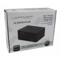 HDD DOCKING LC-DOCK-U3-CR USB3.0 2x HDD/SSD Cardreader + 1x USB3.0 HUB Black