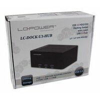 HDD DOCKING LC-DOCK-U3-HUB USB3.0 2x HDD/SSD + 3x USB3.0 HUB Black