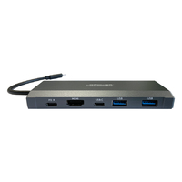 USB LC Power LC-HUB-C-MULTI-7-M2 USB External Type C HUB/M.2 Encloser 2xUSB-A /1XUSB-C-PD /1xHDMI Antracit