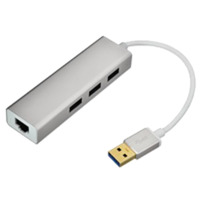 USB LINKOM HUB USB3.0 - 3xUSB3.0 + LAN RJ45port Siva (Linkom269)