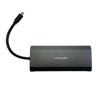 USB LC Power LC-HUB-C-MULTI-7-M2 USB External Type C HUB/M.2 Encloser 2xUSB-A /1XUSB-C-PD /1xHDMI Antracit
