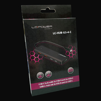 USB LC Power LC-HUB-U3-4-C HUB 4port USB3.2 Gen2x1 Type-c Black