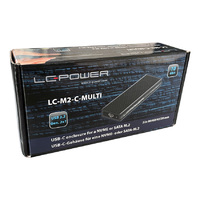 HDD SSD Rack LC Power LC-M2-C-MULTI  NVME Enclosure for M.2 SSD  USB3.2 Gen.2x1 Type C Black