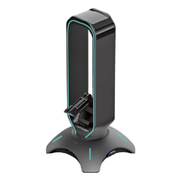 USB LC Power LC-HUB-HEAD-BUNGEE USB3.0 hub with headphone holder & mouse bungee, RGB lighting