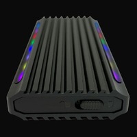 HDD SSD Rack LC Power LC-M2-C-NVME-4  Enclosure for NVMe M.2 SSD  USB-C (USB3.2 Gen.2x1) Usb Type-C Black