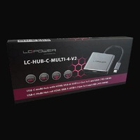 USB LC Power LC-HUB-C-MULTI-4-V2 USB Type C HUB 1xUSB3.0 ,1x Type C-chargi